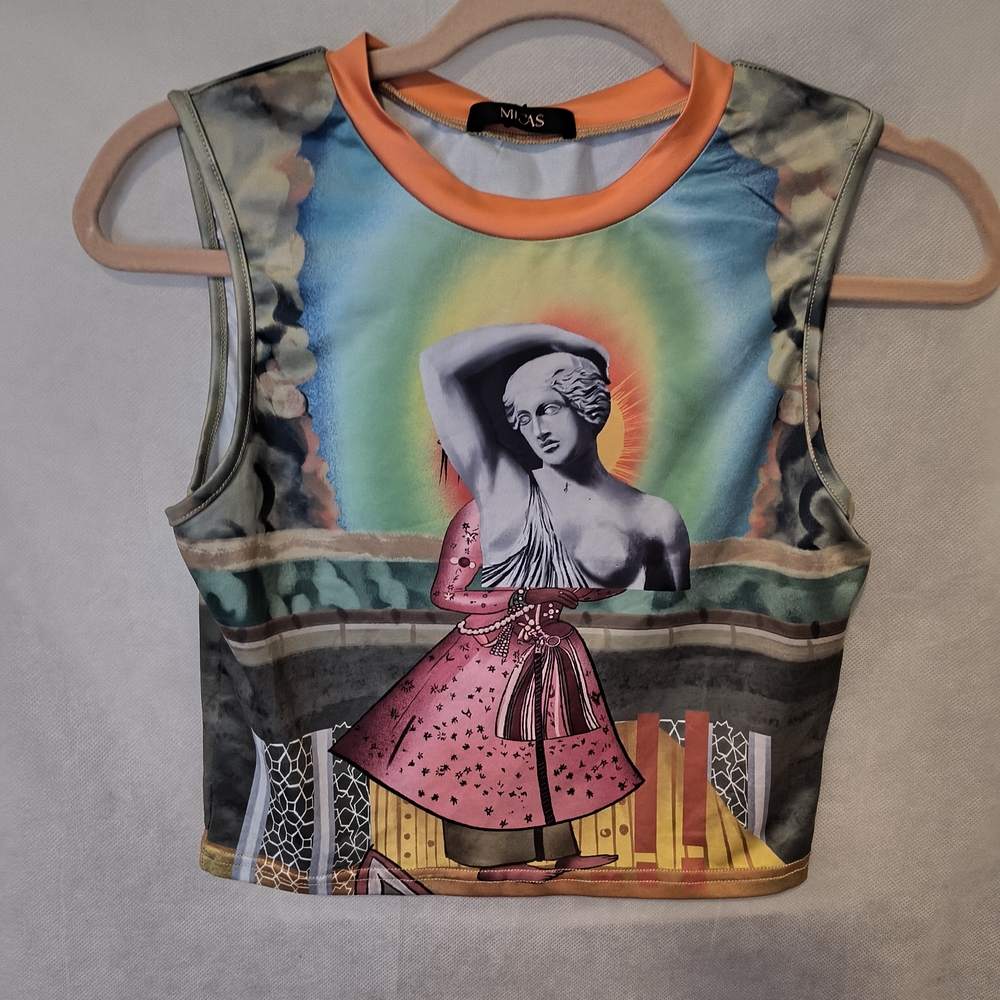 Midas Women's Artistic Crop Top - Multicolor
